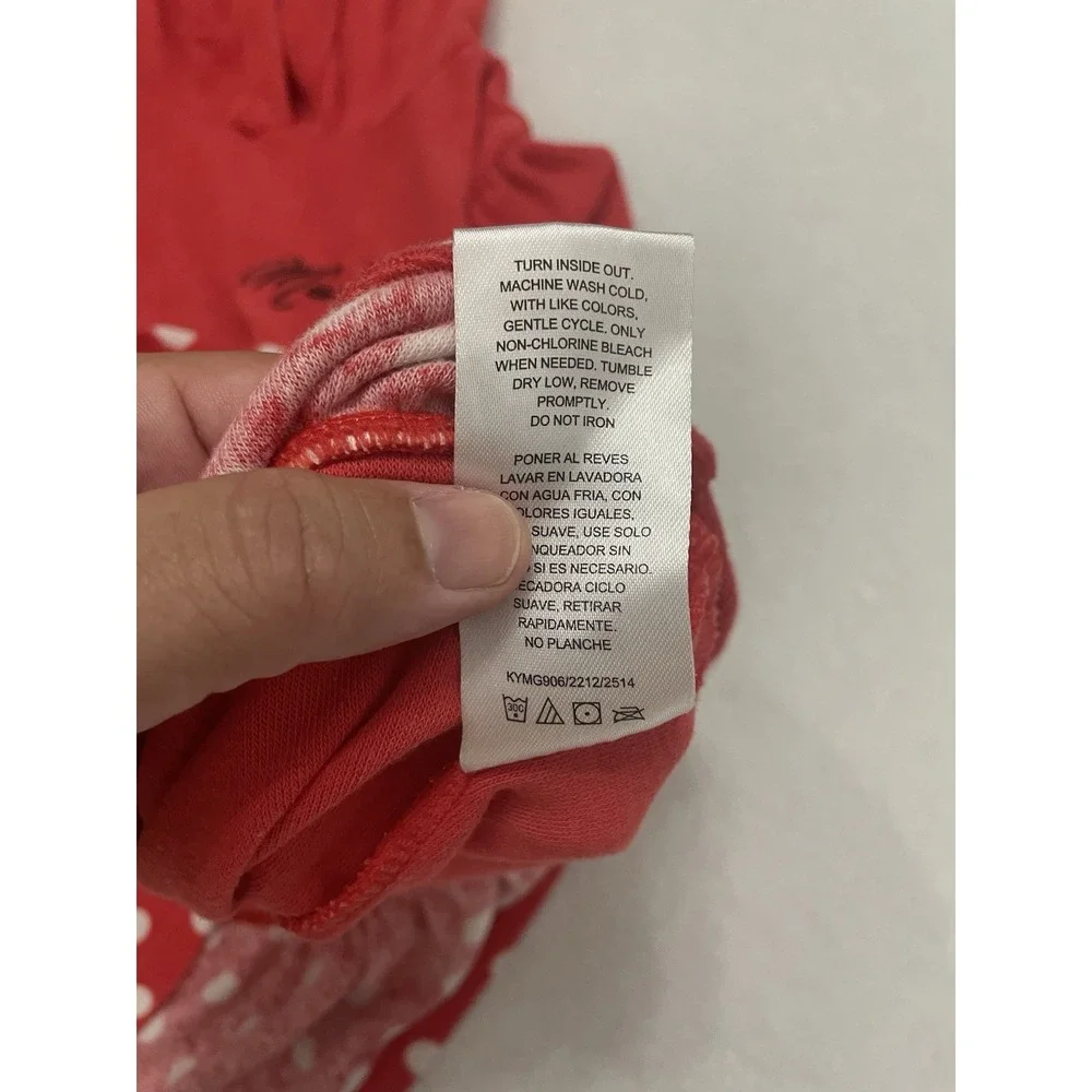 Minnie Mouse Red Hooded Ears Terrycloth Coverup Disney Junior Swim Dress Size 6